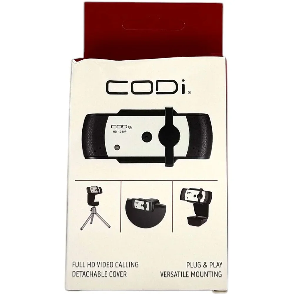 CODi Falco HD 1080P Webcam USB-A Auto-Focus Dual Mic Full HD Video A05020